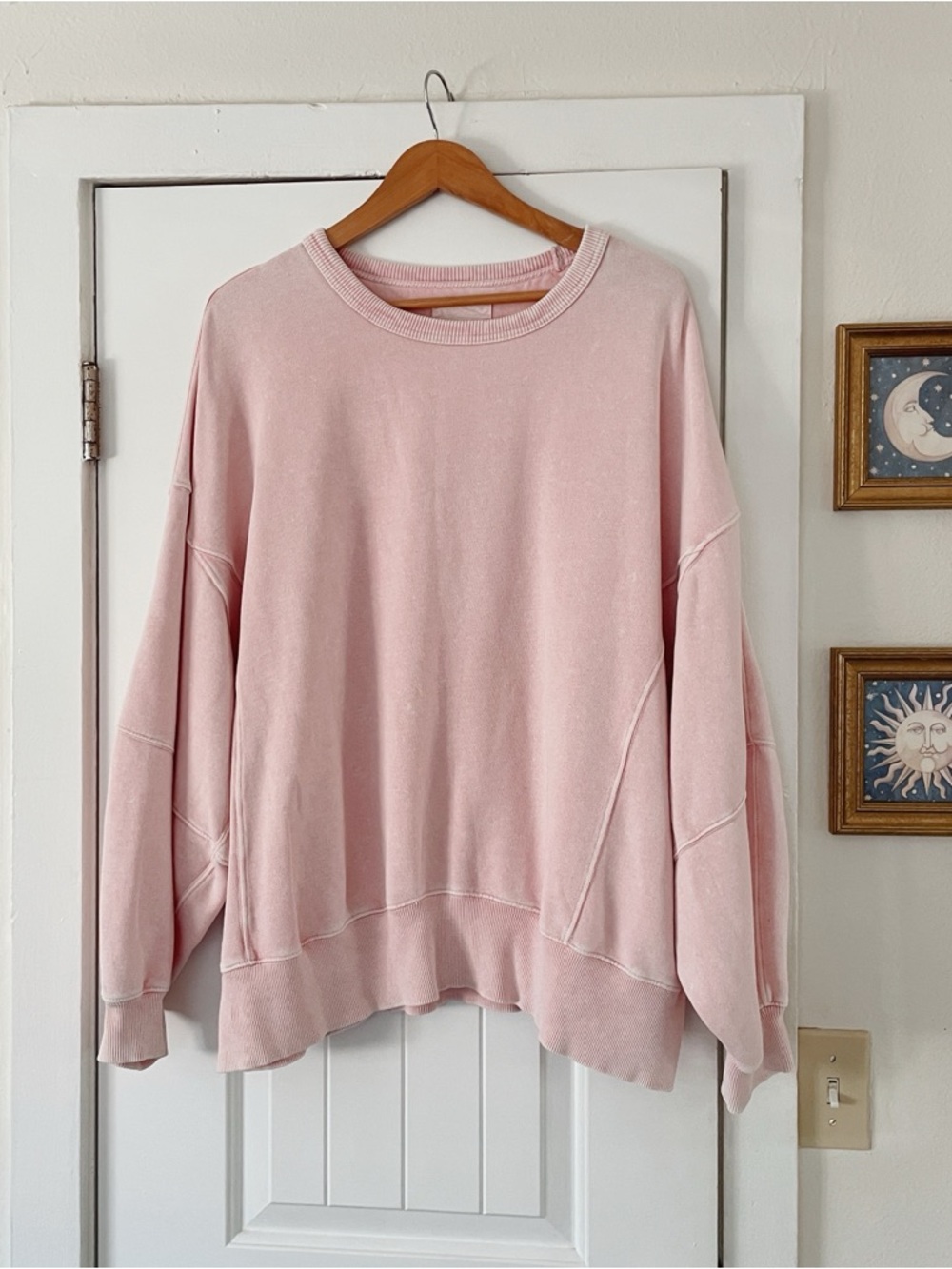 Aerie Go-To Sweatshirt Soft Oversized Pullover Size XL Casual Pastel - Picture 4 of 9